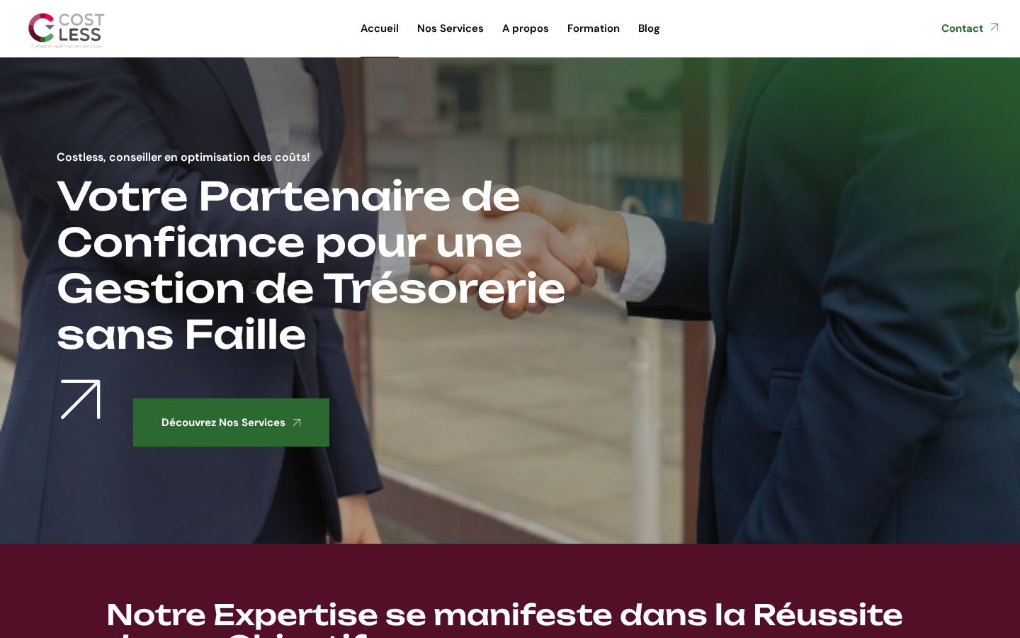 Page d’accueil de Costless